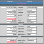 Lock Comparison: Form to be leveraged by Lock Desk staff to ensure that any terms that may have changed since the rate was locked have been validated by lock desk/secondary marketing, repriced, and redisclosed if necessary. A screenshot of a comparison of current loan data vs. data at the time of the last rate lock validation
